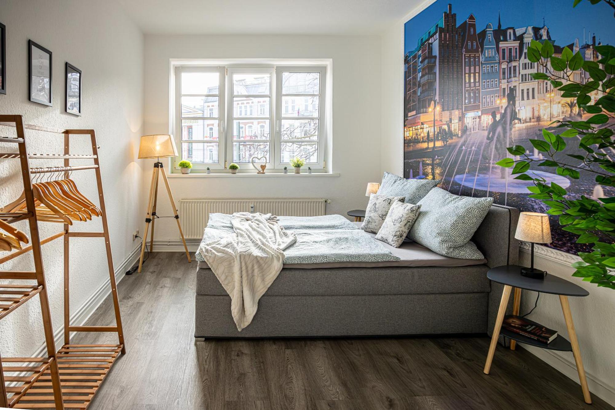 Luxus City Apartment Sauna Balkon Kueche Zentral Rostock