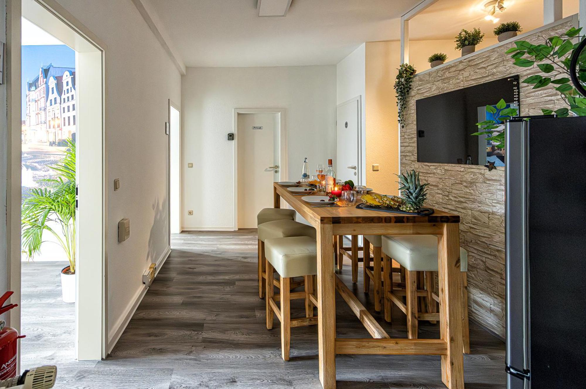Luxus City Apartment Sauna Balkon Kueche Zentral Apartment Rostock